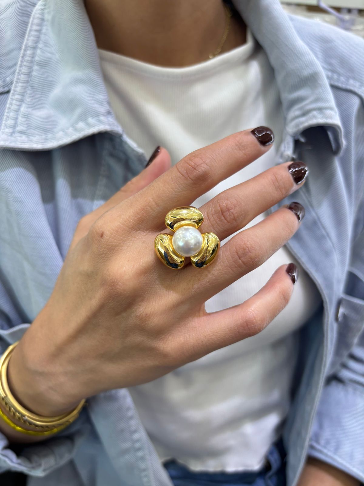 ANILLO FLOR PERLA